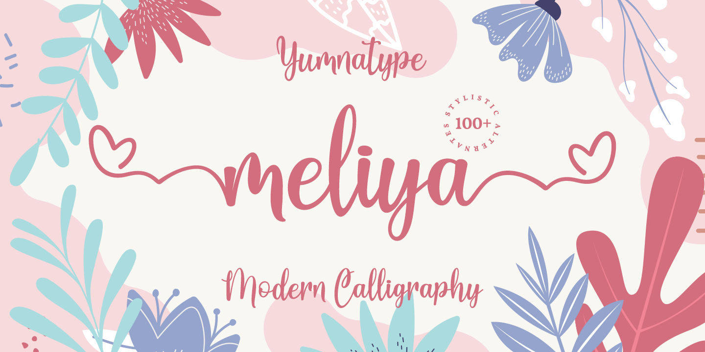 Przykład czcionki Meliya